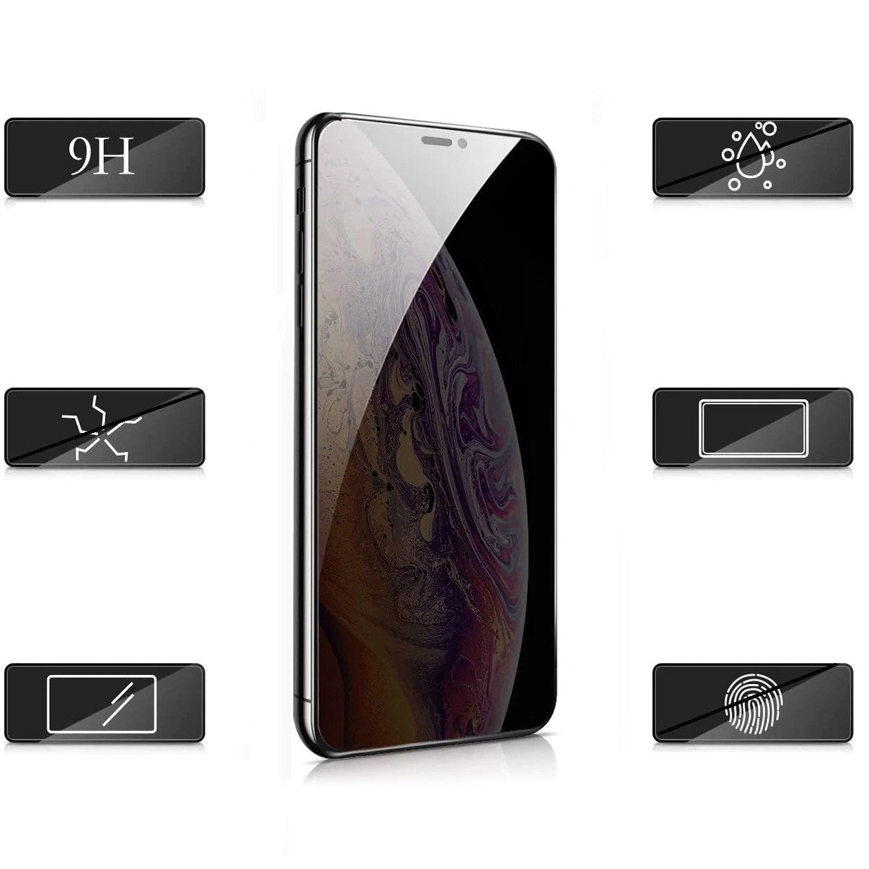 Folie ecran Flippy pentru iPhone 14 Pro Max, Sticla Privacy, Transparenta, Protectie Completa-4