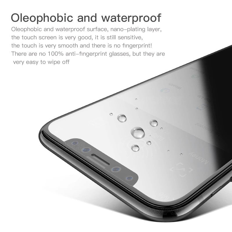 Folie protectie Flippy pentru iPhone 14 Pro Max, Sticla securizata, temperata, duritate 9H, Privacy Matte 360, Transparenta, Protectie Completa-2