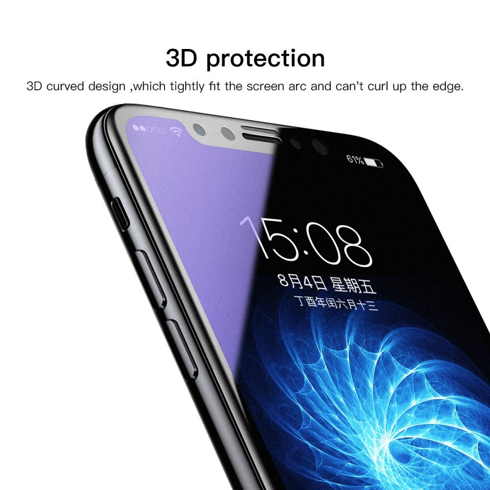 Folie protectie Flippy pentru iPhone 14 Pro, Sticla securizata, temperata, duritate 9H, Privacy 360 Anti-Blue Ray, Transparenta, Protectie Completa-3