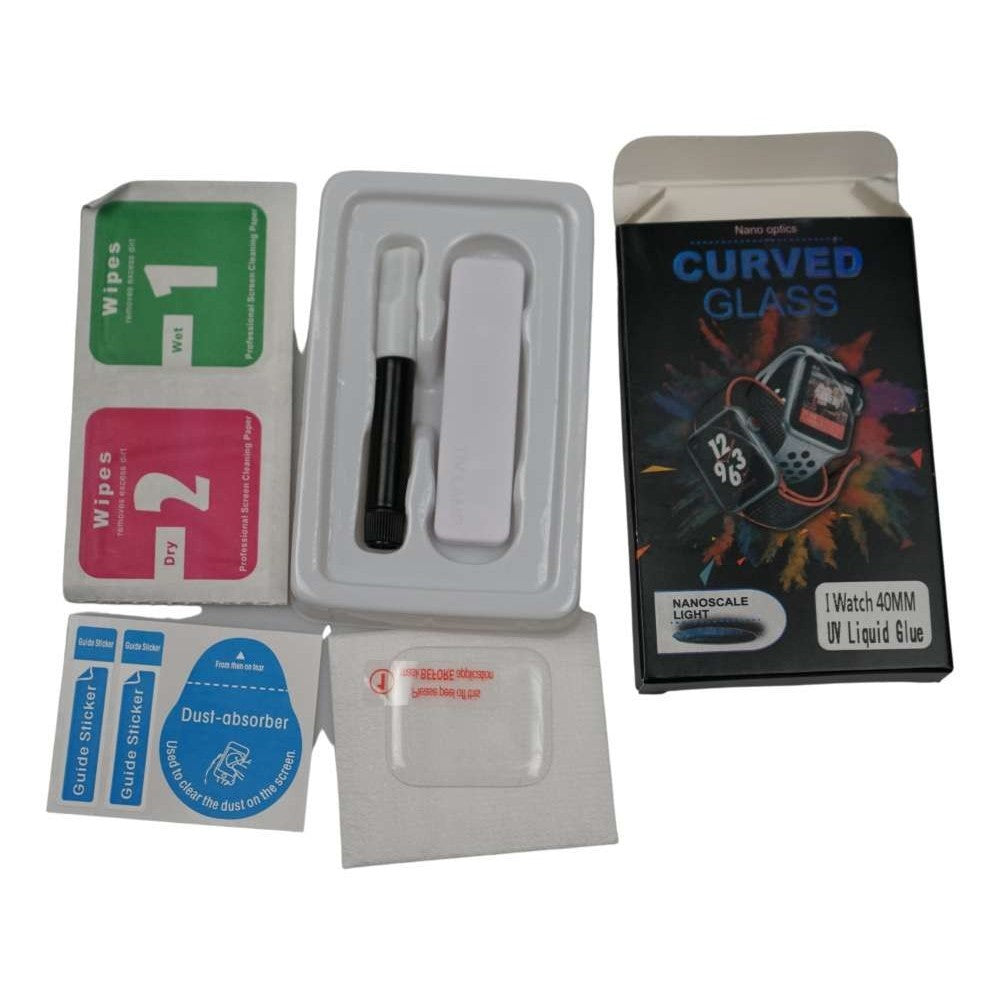 Folie Sticla Flippy pentru Apple Watch Series 2/3 42 mm UV Nano Water Transparent-3