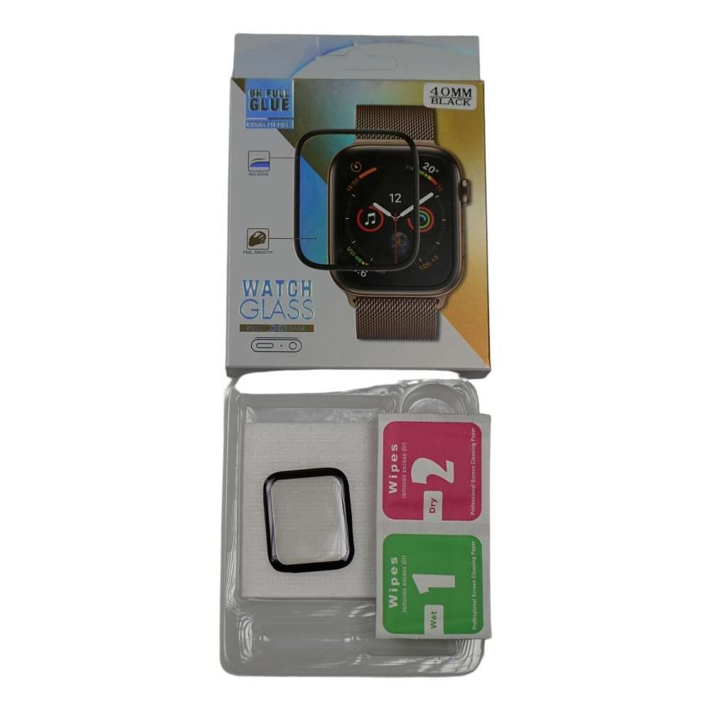 Folie Sticla Apple Watch Series 4/5 40 mm adeziv pe margine Negru-3