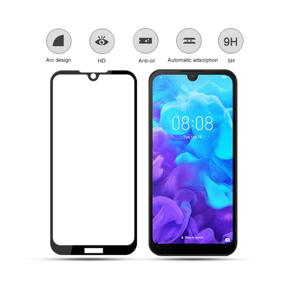 Folie Sticla Flippy® pentru Huawei Y5 2019 111D Negru-2