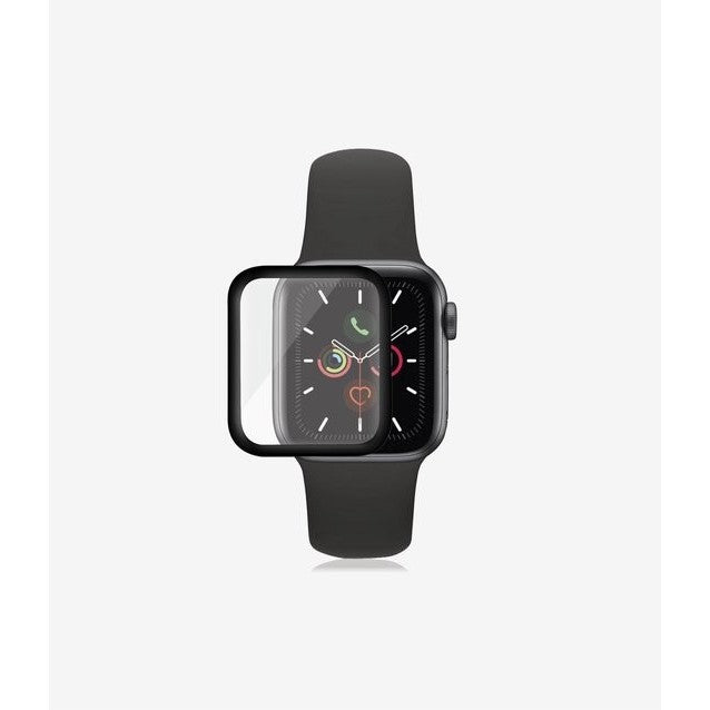 Folie Sticla pentru Apple Watch Series 2/3 38 mm adeziv pe margine Negru-1