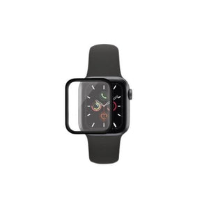 Folie Sticla pentru Apple Watch Series 2/3 38 mm adeziv pe margine Negru-0