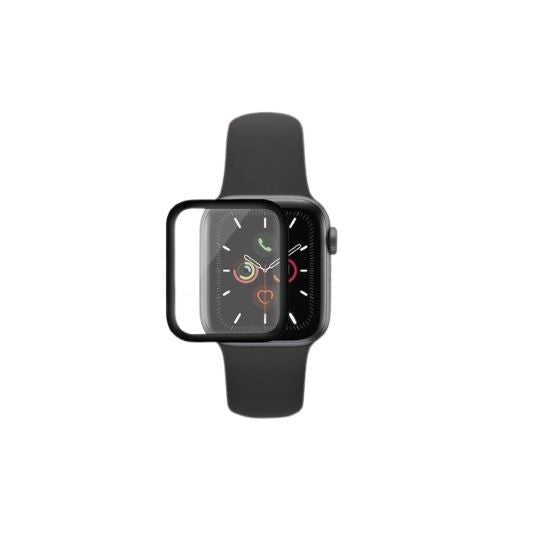 Folie Sticla pentru Apple Watch Series 2/3 38 mm adeziv pe margine Negru-0