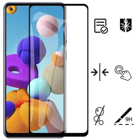 Folie sticla protectie Full Glue pentru Samsung Galaxy A9 2018, Negru-2