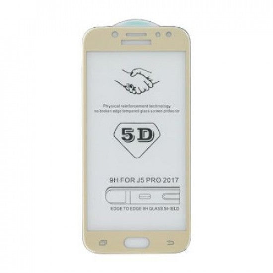 Folie Sticla Samsung Galaxy J3 2017 4D/5D Auriu-0
