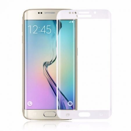 Folie Sticla Samsung Galaxy S6 Full Face Alb-2