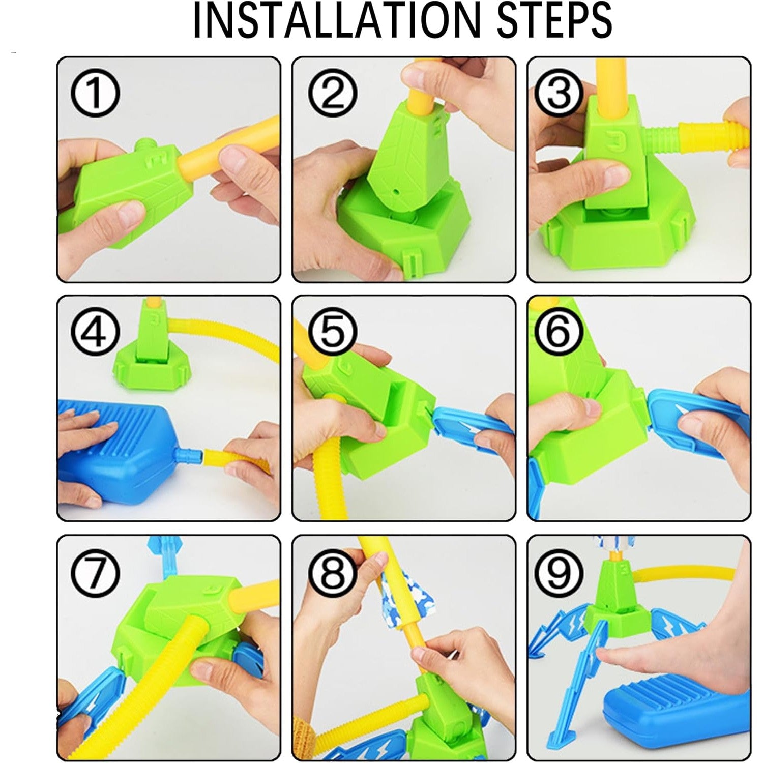 Jucarie pentru Copii, Flippy, Lansator de Rachete cu Piciorul, un Singur Lansator, 3 Rachete cu Lumini, 40.5 cm Inaltime, Multicolor-5