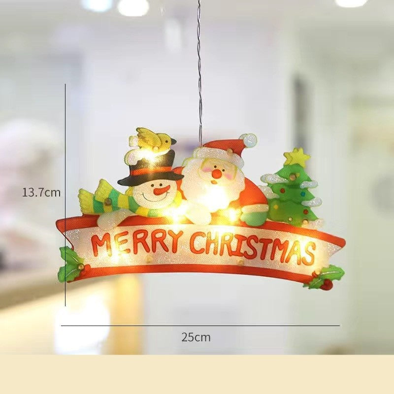 Decoratiune de Craciun pentru fereastra Flippy, Merry Christmas, cu LED-uri, 24 cm, alb cald-1