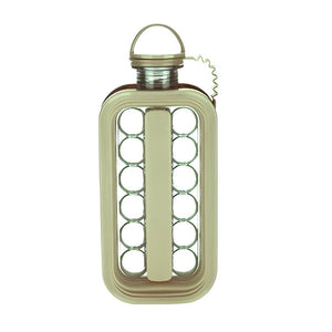 Forma pentru Gheata 2 in 1 Portabila, Flippy, Tavita sub Forma de Sticla, Diametru 3 cm, Multifunctional, 17 Bilute de Gheata, 27.5 x 11.4 x 5.5 cm, Culoare Alb Verde-0