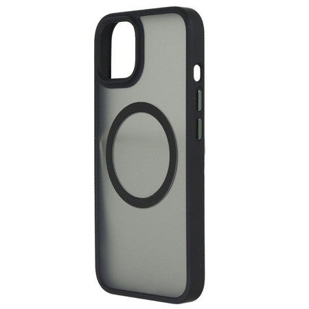 Husa MagSafe pentru Apple iPhone 13 Pro, Full Cover, Frosted Acrylic Color Big Hole, Magnetica, Incarcare Wireless, Flippy, Negru-4