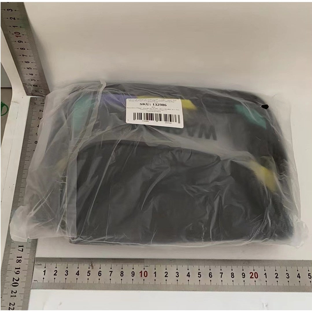 Geanta Cosmetice de Voiaj Flippy, Impermeabila, Translucida Mata, 22 x 16 x 14 cm, Negru-1