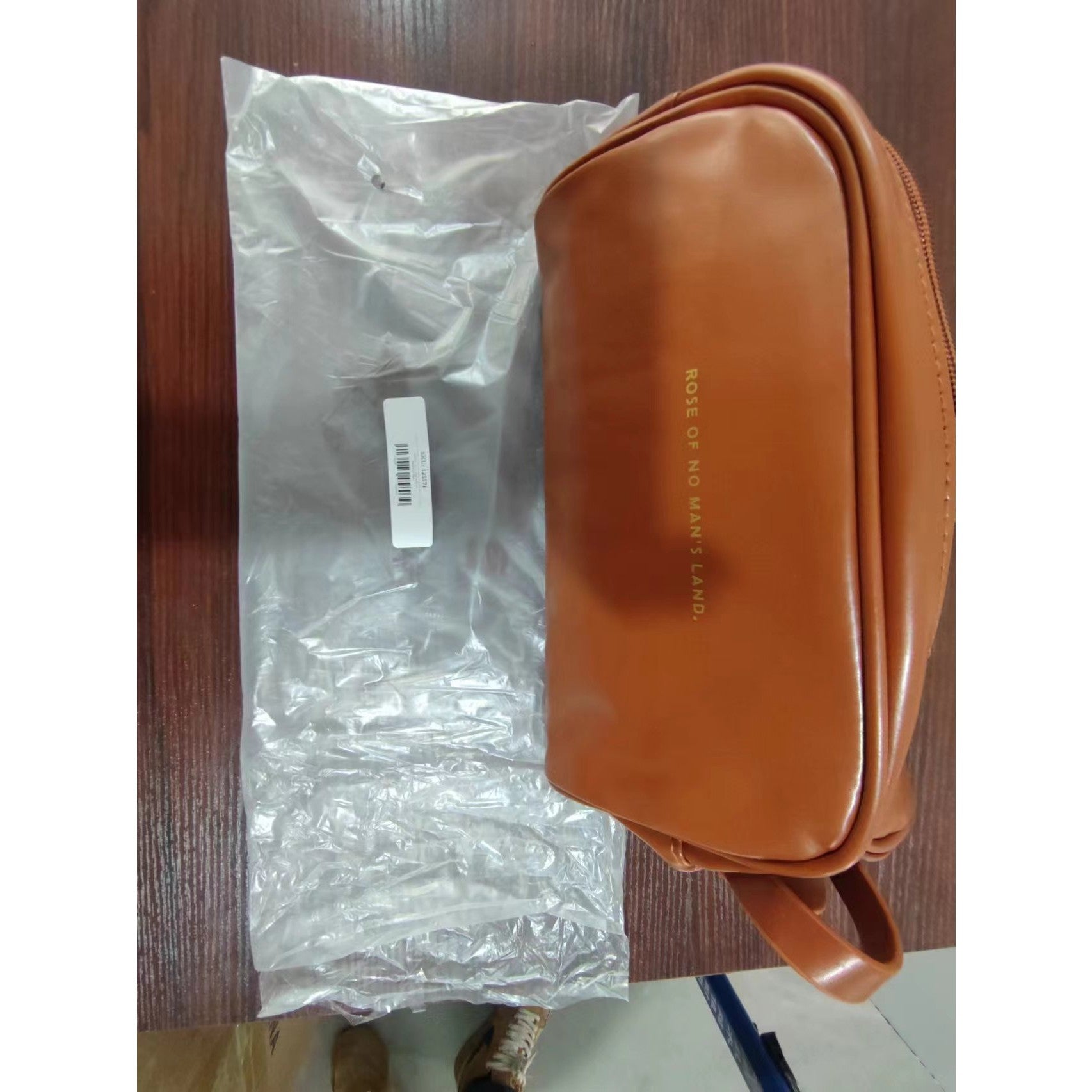 Geanta cosmetice pentru femei Flippy, material poliuretan, 25 x 14.5 x 14.5 cm, Impermeabila, Maro-6