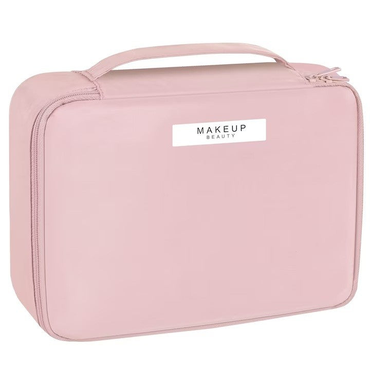 Geanta de Calatorie, Flippy, pentru Cosmetice si Articole de Toaleta, Material Impermeabil, 2 in 1, Portfard Interior Detasabil, 23 x 16 x 8 cm, Roz-0