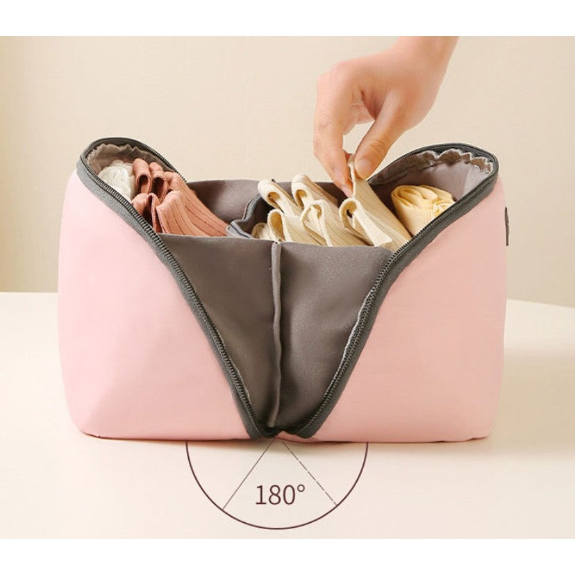 Geanta De Depozitare, Flippy 3 In 1, Portabila, Pentru Lenjerie, Sutiene Si Sosete, Multi-Functionala, Pentru Bagaj, Calatorii Si Afaceri, 23 x 13 x 13, Roz-4