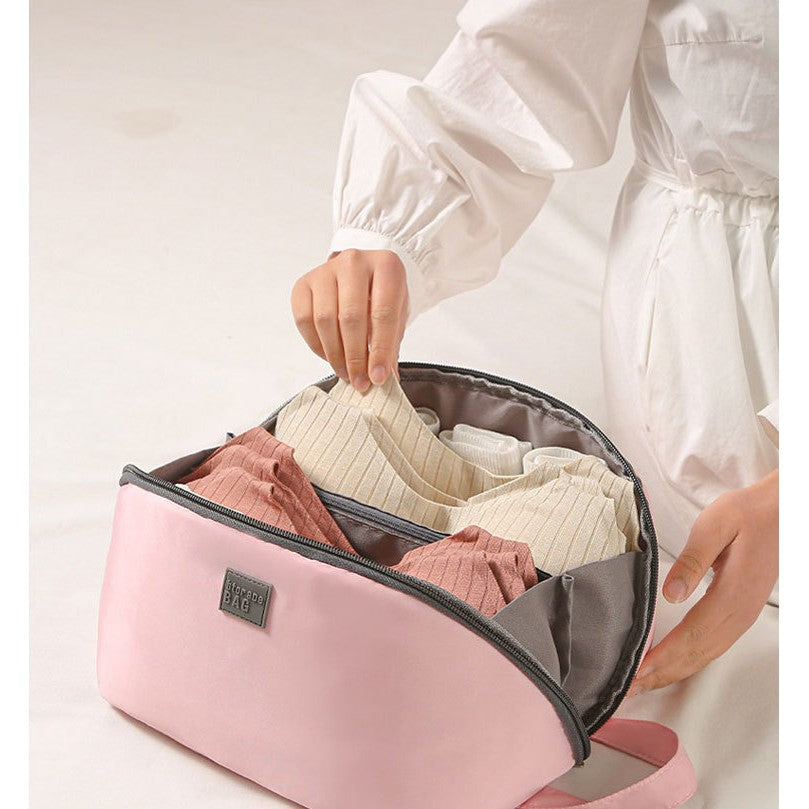 Geanta De Depozitare, Flippy 3 In 1, Portabila, Pentru Lenjerie, Sutiene Si Sosete, Multi-Functionala, Pentru Bagaj, Calatorii Si Afaceri, 23 x 13 x 13, Roz-5