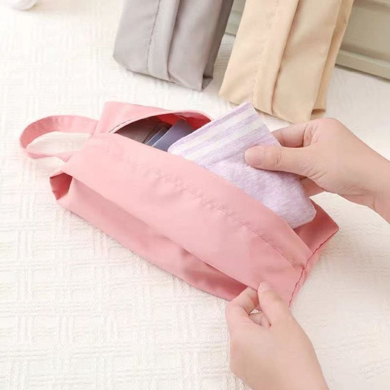 Geanta de Depozitare, Flippy, Pentru Haine Mici, Lenjerie, Sosete, Cosmetice, Impermeabila, cu Maner, 10x20x3 cm, Roz-2