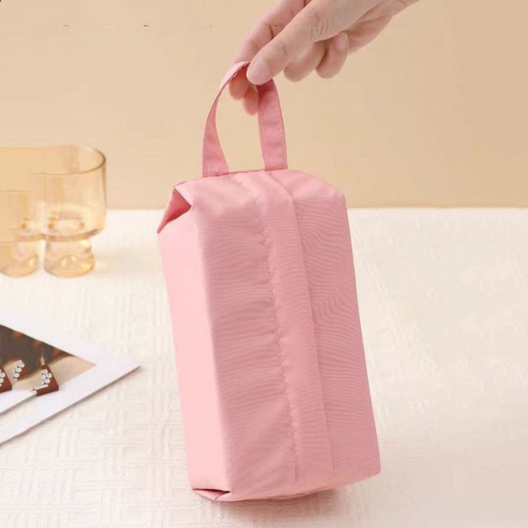 Geanta de Depozitare, Flippy, Pentru Haine Mici, Lenjerie, Sosete, Cosmetice, Impermeabila, cu Maner, 10x20x3 cm, Roz-3