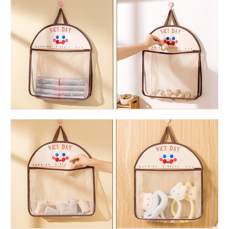 Geanta de Depozitare, Flippy, Tip Saculet, de Agatat, Multifunctionala, din Plasa, 40 x 10 x 44 cm, Maro-2