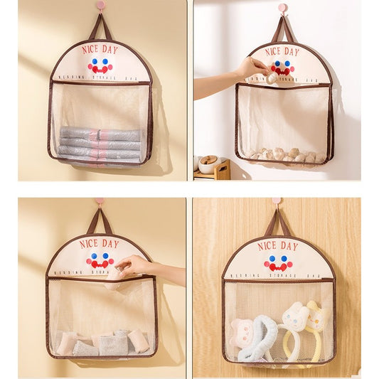 Geanta de Depozitare, Flippy, Tip Saculet, de Agatat, Multifunctionala, din Plasa, 40 x 10 x 44 cm, Negru-1