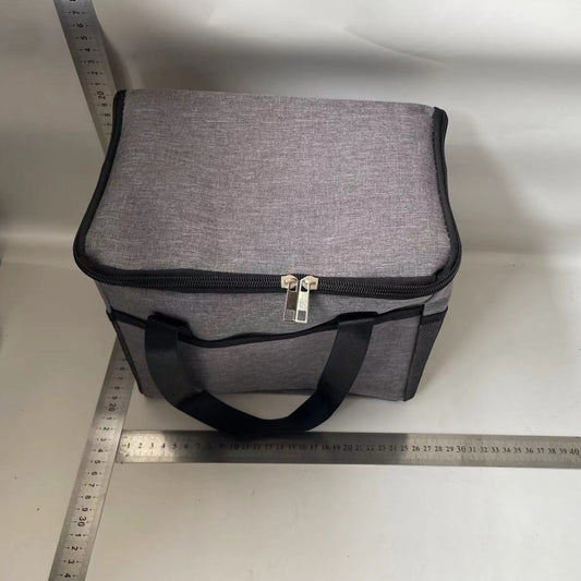 Geanta Termica Flippy pentru Pranz, Compartimente Telefon si Tacamuri, Multifunctionala, Impermeabila, 24x18x21 cm, Gri-1