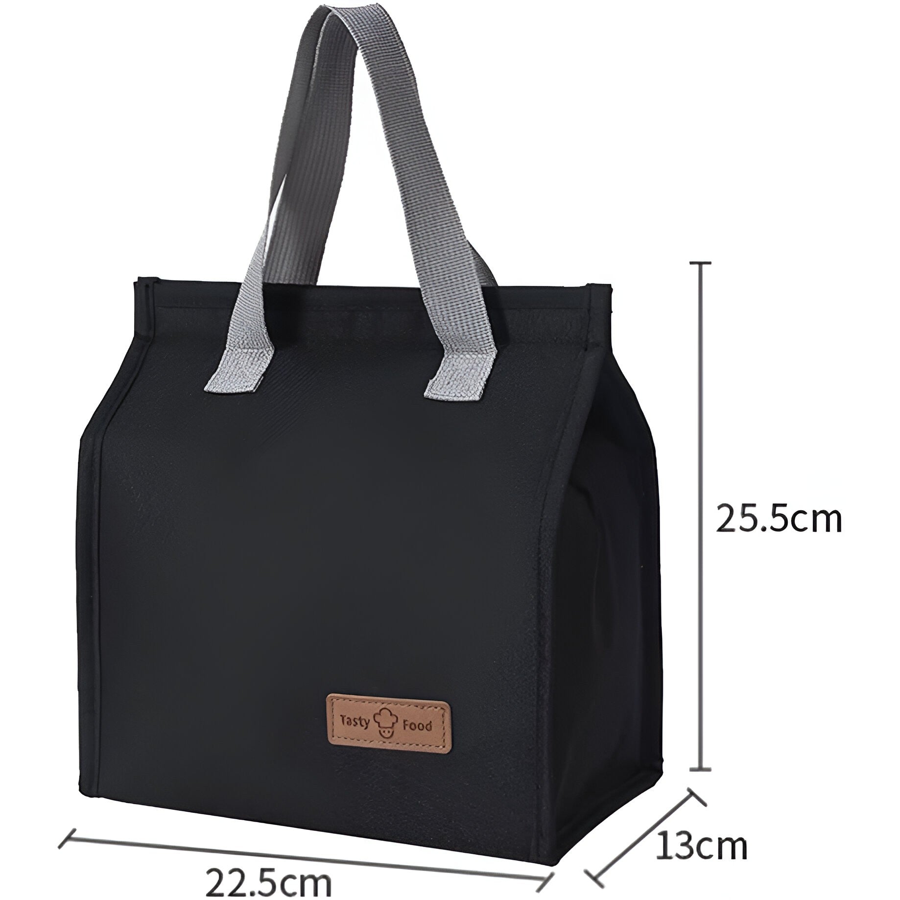 Geanta Termoizolanta Tip Bento Bag Flippy, Camping Cooler, Aluminiu, 22.5x13x25,5 cm, 3.3 L, Negru-1