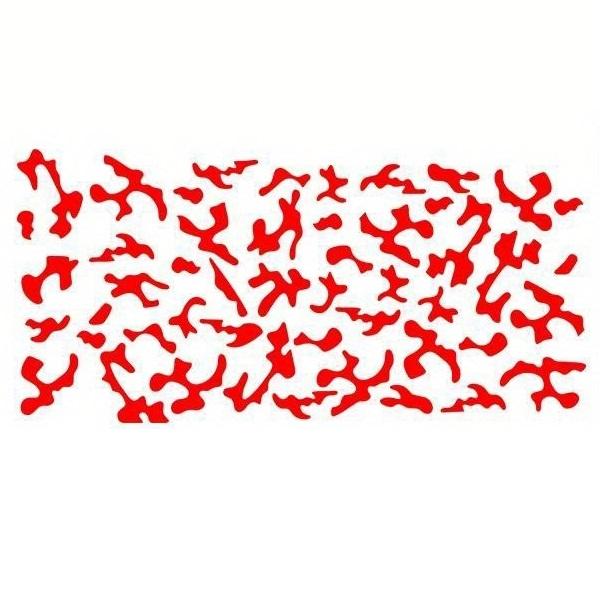 Set 2 stickere autoadezive Tuning in doua culori, model "Paint Stains", dimensiune 97 x 47 cm, culoare Negru + Rosu-3