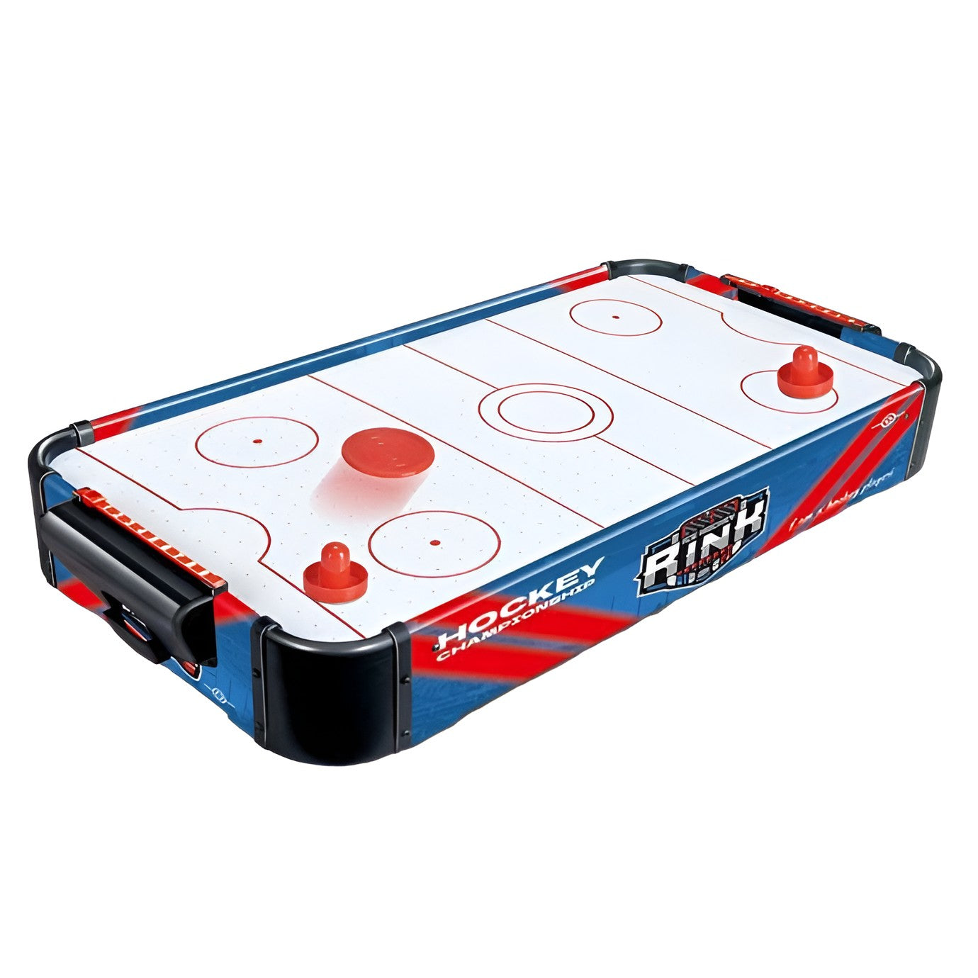 Masa Air Hockey Graffiti fara Picioare, Flippy, PVC, 2 Pucuri, Tabela Scor, 2 Impingatoare, 76x38x9 cm, Albastru-0