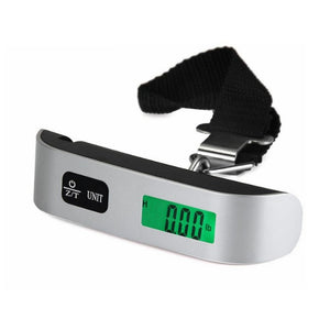 Cantar Digital de Mana Curea, Flippy, Cantar Portabil, Cantarire Bagaje, Capacitate 50 kg, Functie de Tara, 12.5 x 2.8 x 2.8 cm, Alb-Negru-0