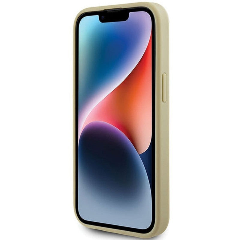 Husă Guess Glitter Big 4G pentru iPhone 15 Plus – Auriu