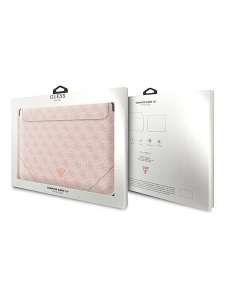 Husa Guess Sleeve pentru laptop de 16 inch , cu logo-ul 4G -roz