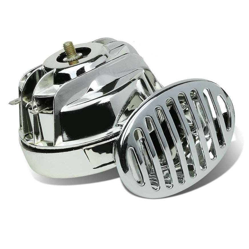 Claxon auto cromat 12V 2 buc CHR-01-2