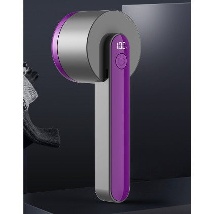 Aparat Pentru Curatat Scame, Par Si Praf, Flippy, Trimmer pentru Diferite Tipuri De Material, Cu Lame Din Otel Inoxidabil, Maner Ergonomic, Incarcare Prin USB, Negru Mov-0