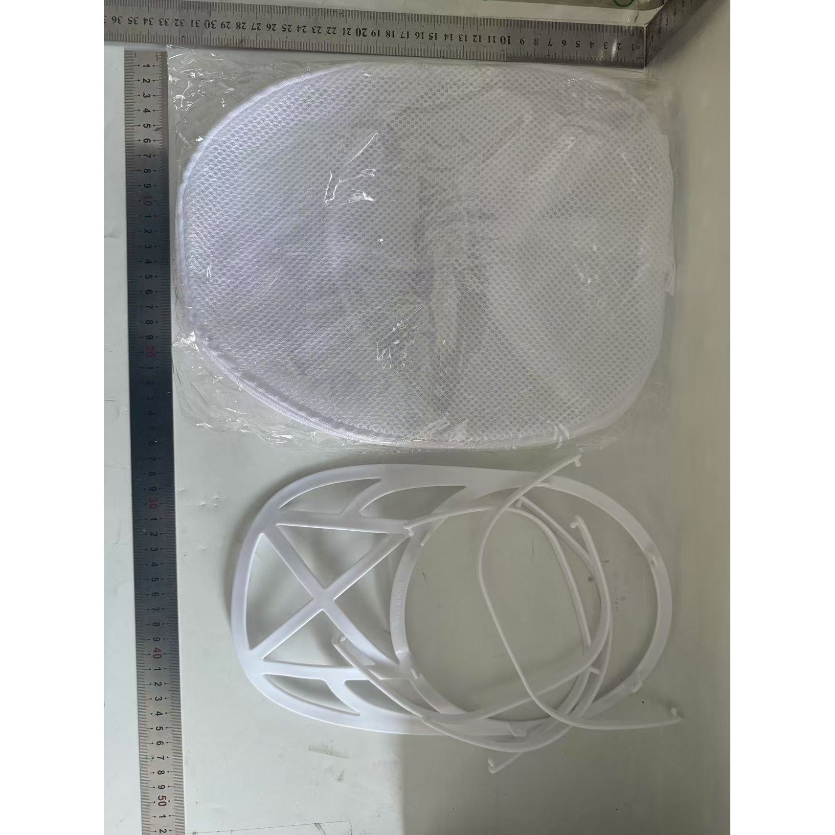 Geantă de curățare a pălăriei, geantă de rufe, mașină de spălat anti-deformare de uz casnic, Flippy, geantă specială de curățare, cu fermoar alb, de dimensiuni mari 25x34cm, include suport pentru pălării-1