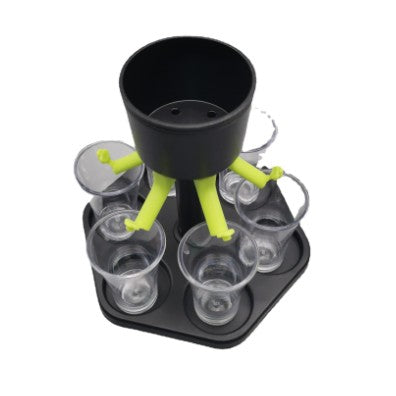 Divizor Hexagonal de vin, Flippy, 6 Pahare, Set Complet cu Ambalaj si Cutie-0