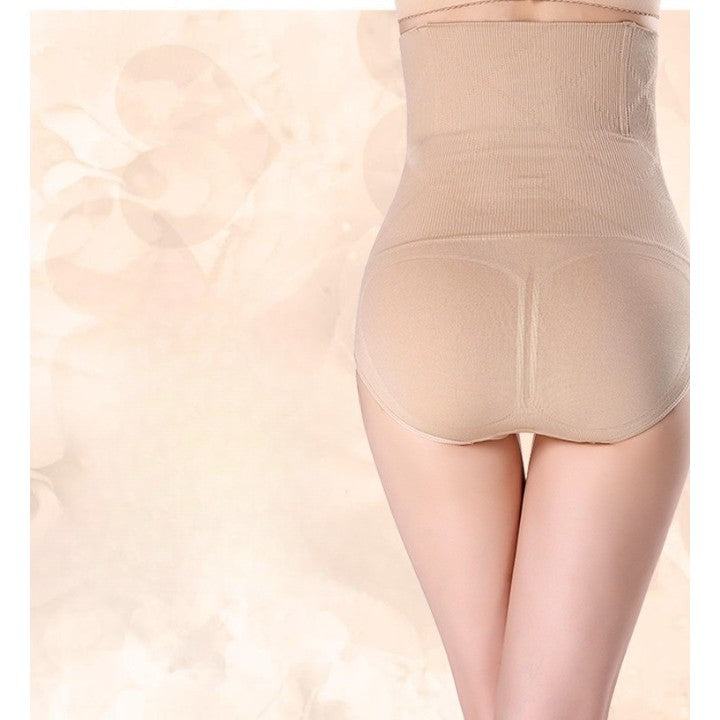 Lenjerie Modelatoare Postpartum, Flippy, cu Talie Inalta, Control al Burții, Compresie Mare, Insertii din Silicon pentru Sustinere, Nude, XS-S-4