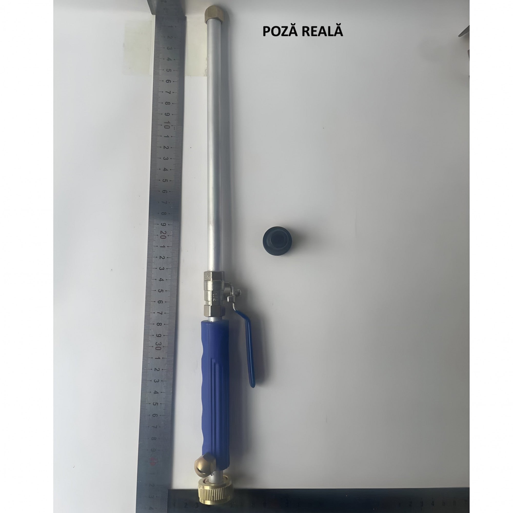 Set Accesoriu cu Presiune Reglabila, Flippy, pentru Furtun, cu Duze si Conector, Pulverizator de Apa, Tija de Stropit, 46.5 cm Lungime, Albastru-10