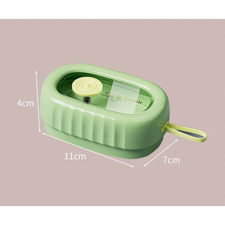 Perie de Spalat Haine, Flippy, cu Dispenser pentru Detergent, 4 Perii de Curatare, din ABS + PS, Verde-4