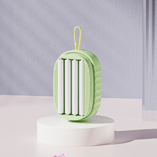 Perie de Spalat Haine, Flippy, cu Dispenser pentru Detergent, 4 Perii de Curatare, din ABS + PS, Verde-1