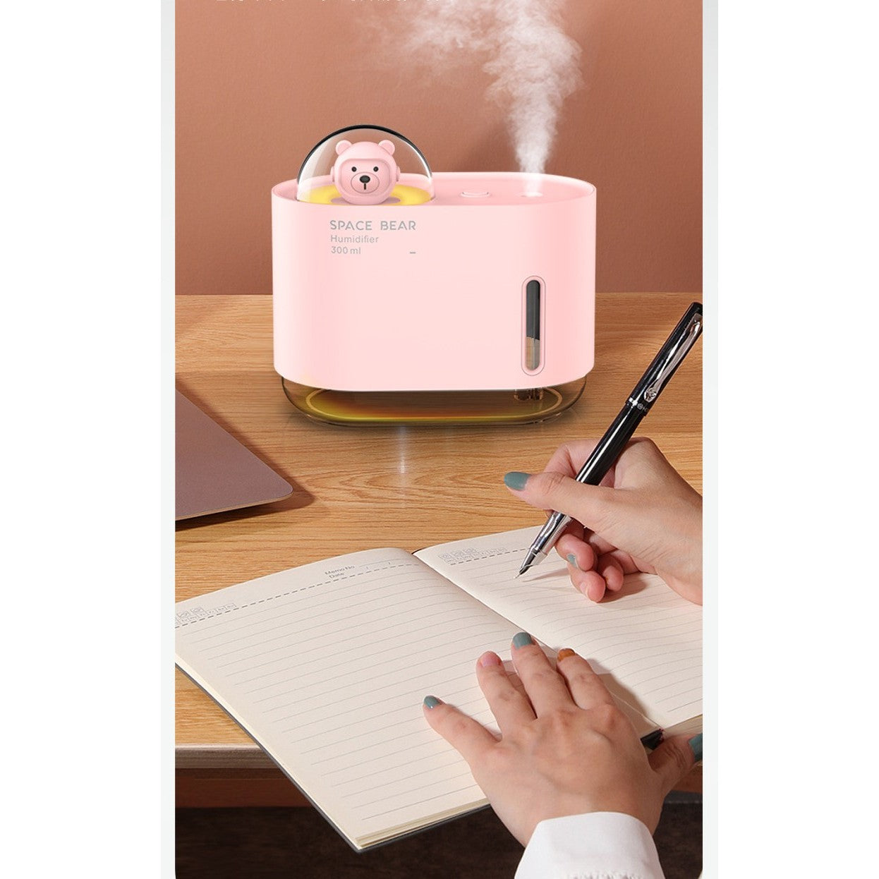 Umidificator Urs Spatial, Flippy, 300 ml, roz-1