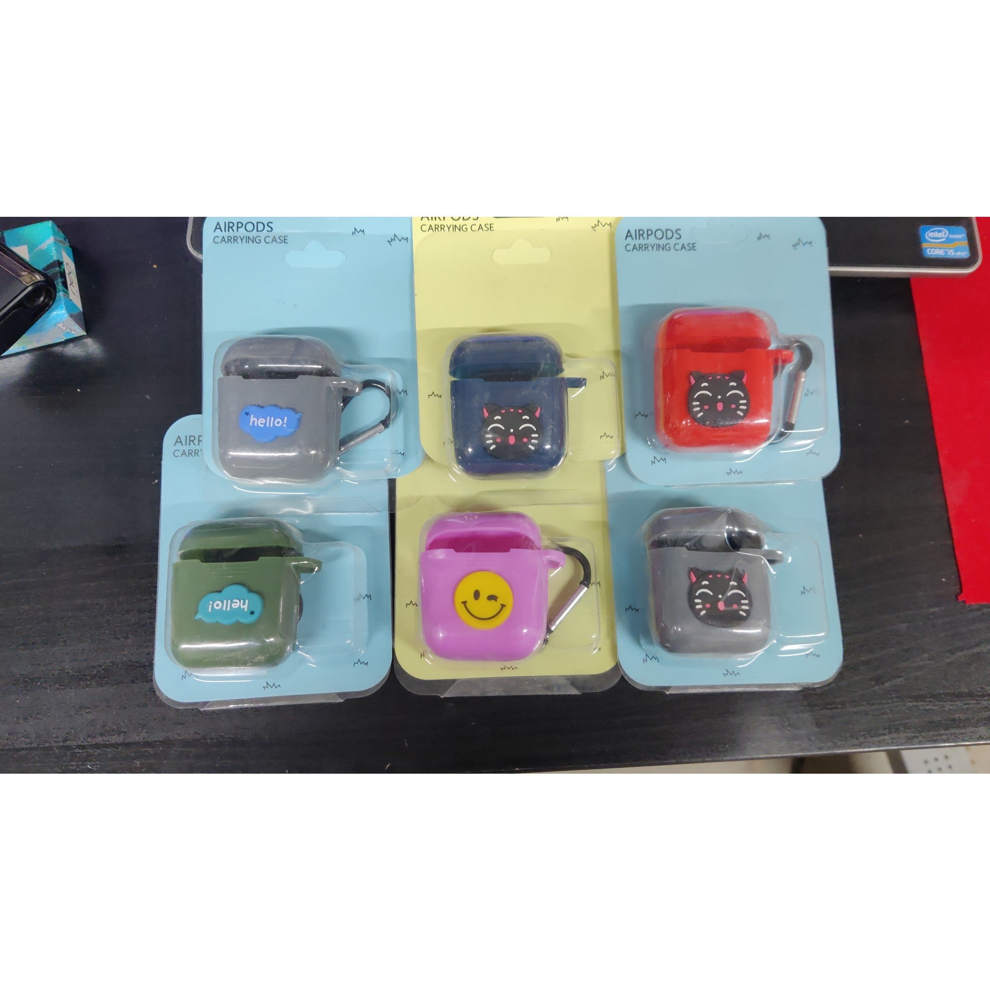 Husa AirPods cu inel, model mixt-0