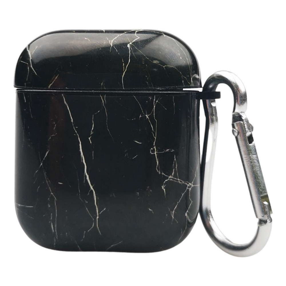 Husa AirPods cu Inel Prindere Marble Negru-5