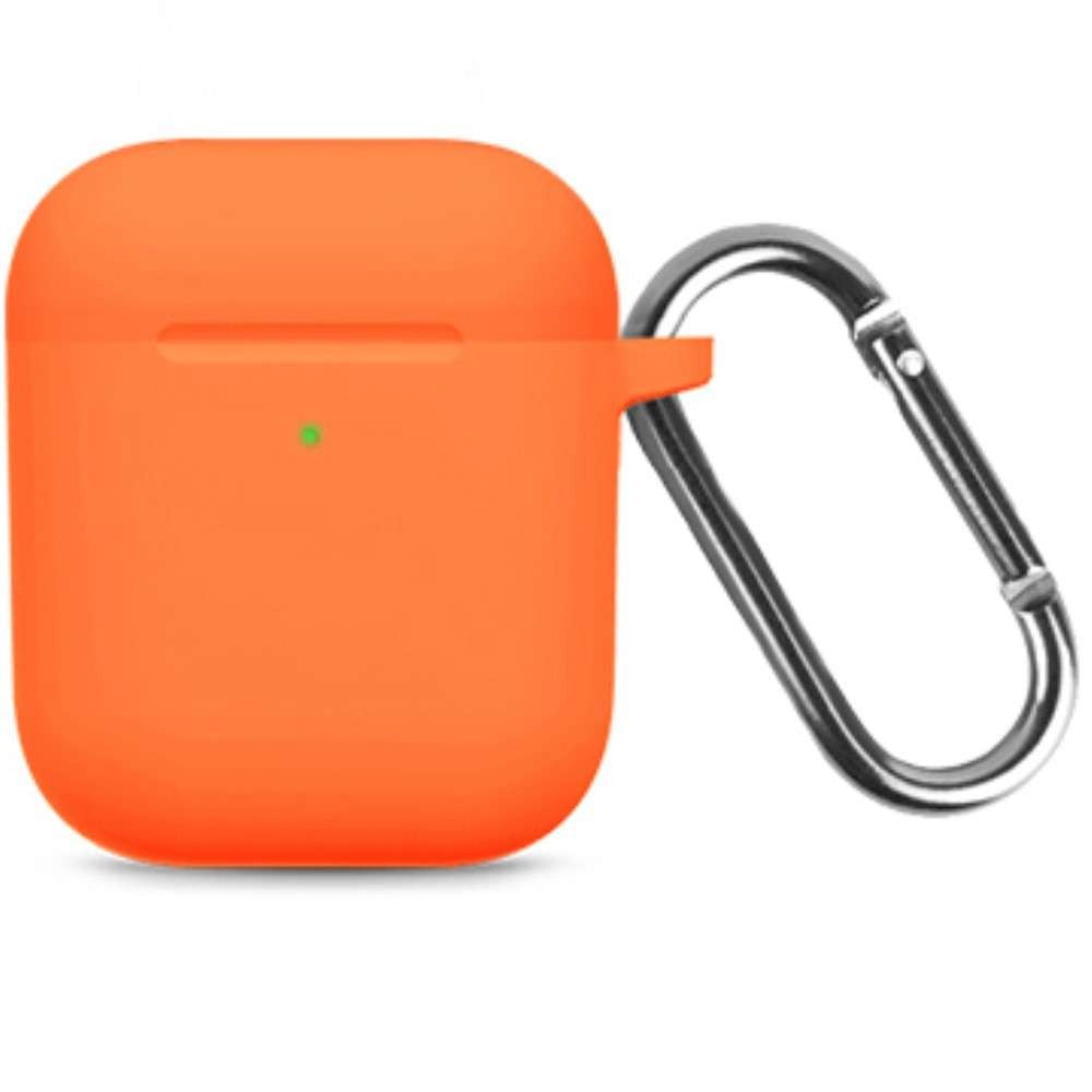 Husa AirPods cu Inel Prindere Portocaliu-6