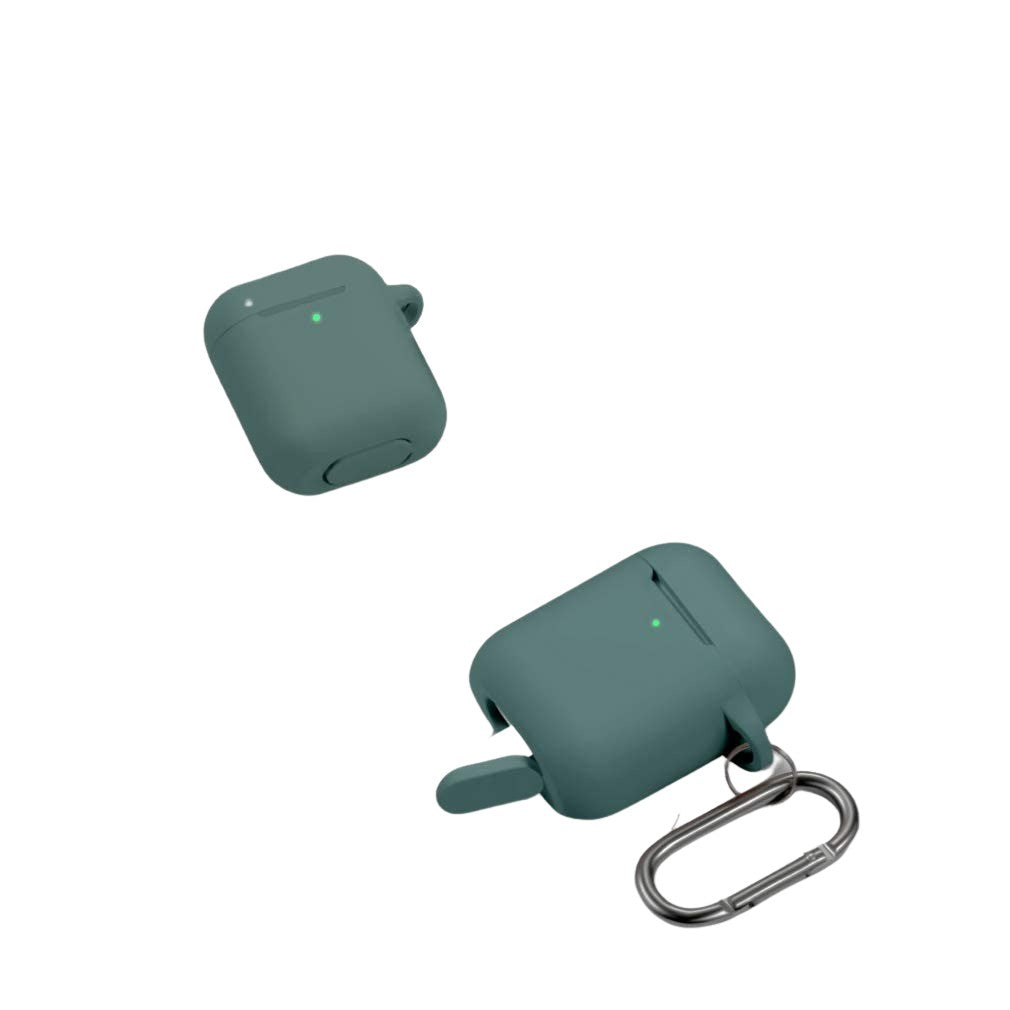 Husa AirPods cu Inel Prindere Verde Inchis-2