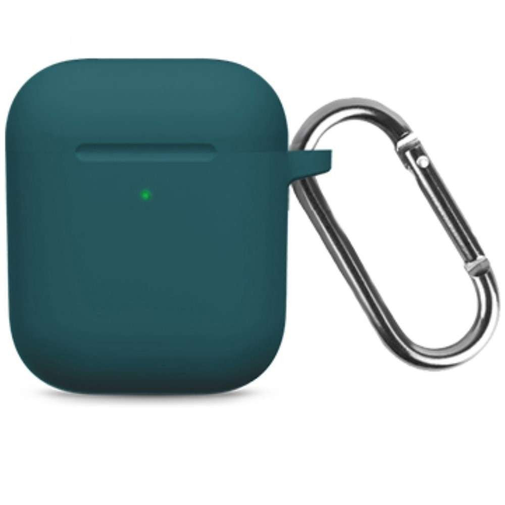 Husa AirPods cu Inel Prindere Verde Inchis-3