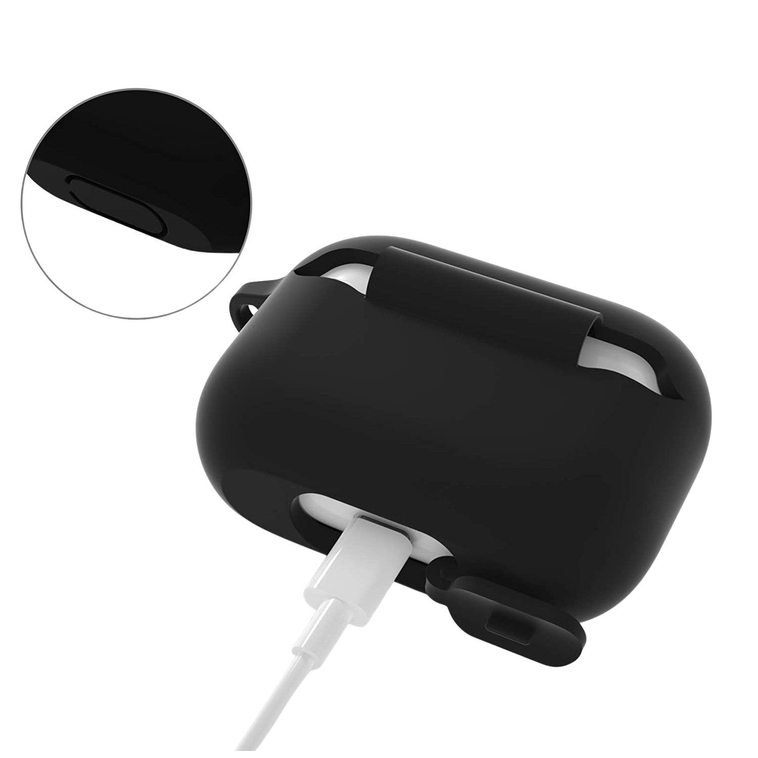 Husa AirPods Pro cu Inel Prindere Negru-2