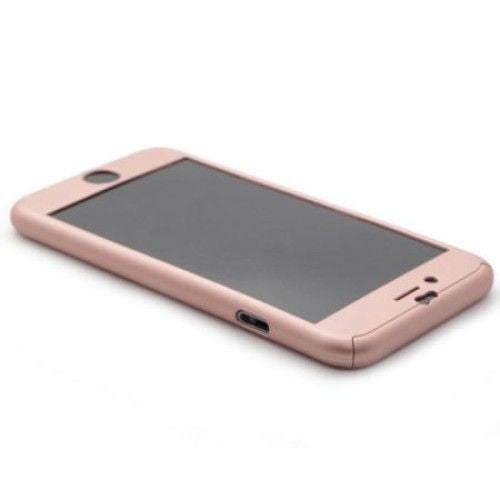 Husa Apple iPhone 6/6S IPAKY Full Cover 360 Roz Auriu + Folie Cadou-5