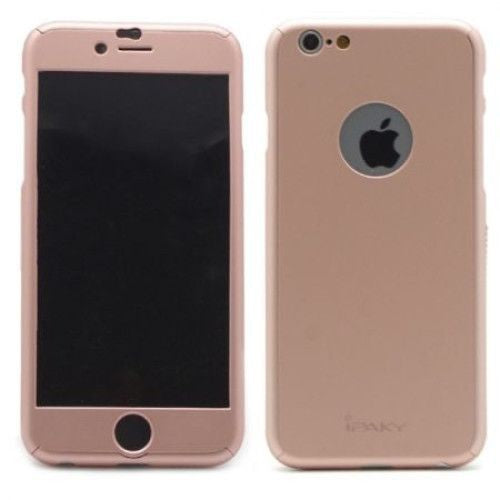 Husa Apple iPhone 6/6S IPAKY Full Cover 360 Roz Auriu + Folie Cadou-7