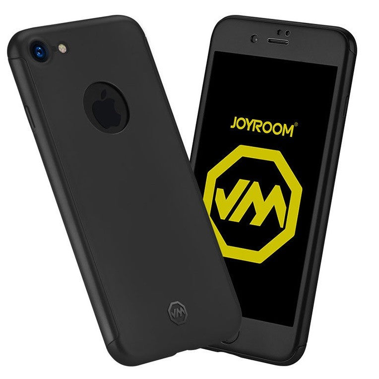 Husa Apple iPhone 6+/6S+ Joyroom (Fata + Spate) Negru + Folie de protectie-4